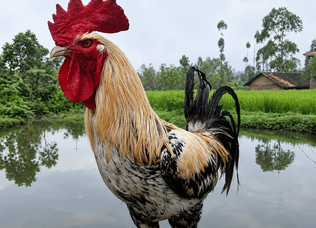 Keunikan dari ayam pelung yaitu pada suara kokoknya yang panjang dan mengalun