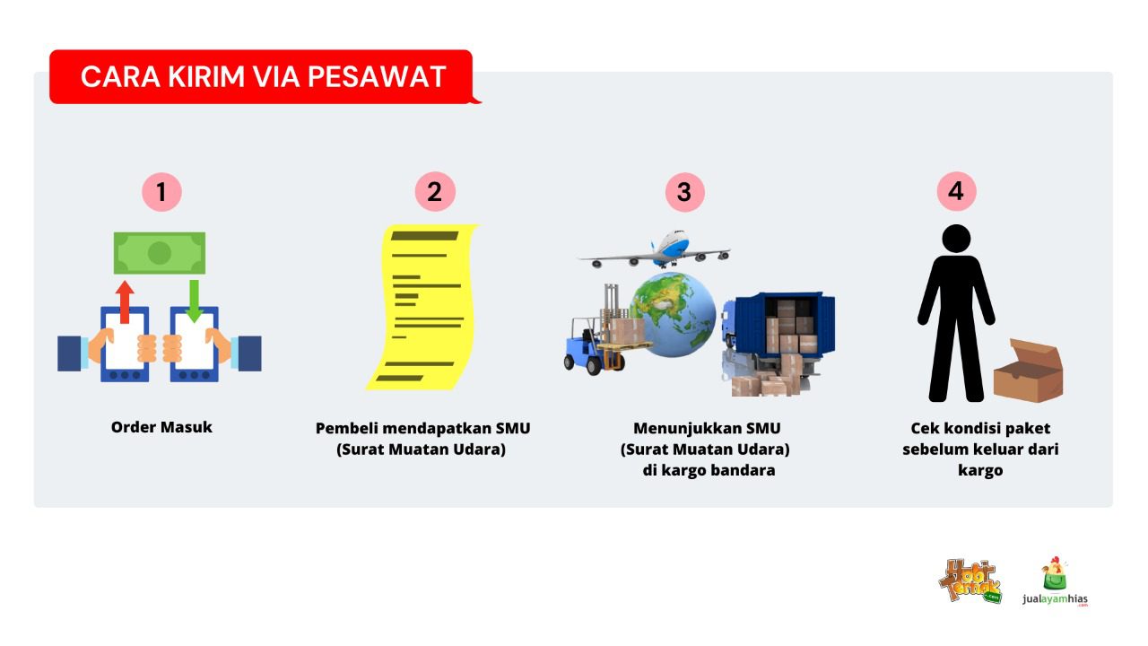 Gambaran setelah pemesanan dan cara pengambilan paket di bandara